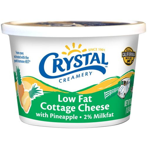 Crystal Creamery 2% Low Fat Pineapple Cottage Cheese, 16 Oz.