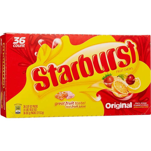 Starburst Original Chewy Candy Full Size Bulk Pack (2.07 Oz., 36 Ct.)