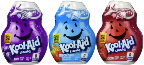Kool-aid Liquid Drink Mix Variety 3 Pack (grape, Cherry And Tropical Punch) 1.62 Fluid Ounces Each
