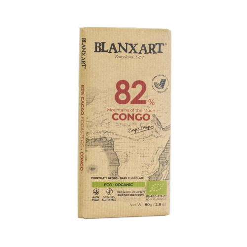 Congo Eco-organic Dark Chocolate Bar 82%