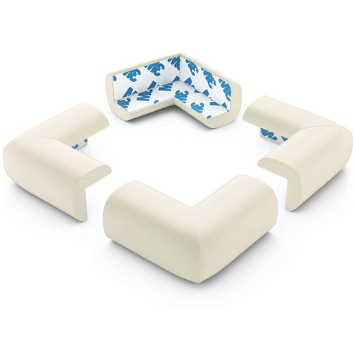 Corner Protector Baby Proof | Corner Guard Child Safety For Babies, Toddles, Kids | Foam Corner Covers For Furniture, Table, Desk | 12 Pack (white)