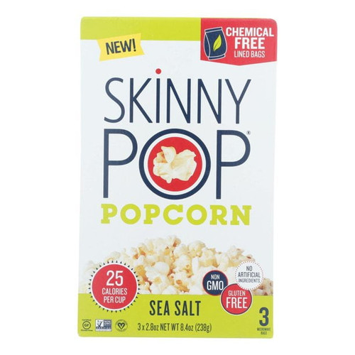 Skinnypop Popcorn 3 Pack Sea Salt -- 2.8 Oz Each / Pack Of 3 Pack Of 2