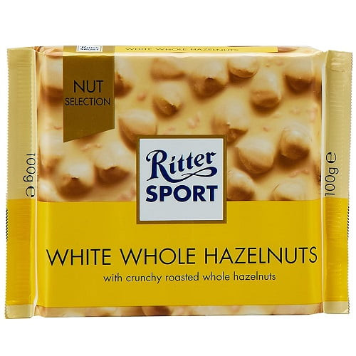 Ritter Sport White Whole Hazelnuts 100 G (pack Of 5)