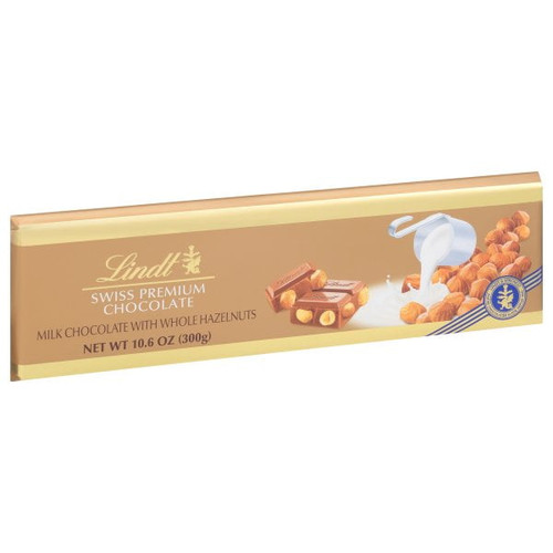 Lindt Bar Swiss Milk Hazelnut, 10.5 Oz