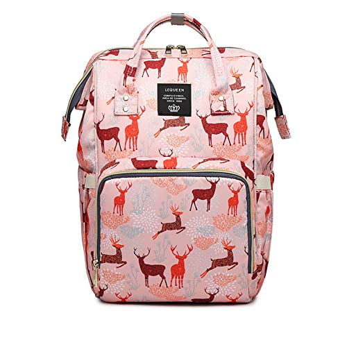 Starte Baby Diaper Bag Multi-function Baby Diaper Backpack Nappy Bags,waterproof Trave Backpack For Mom Dad Large Capacity Baby Bags(deer,pink)