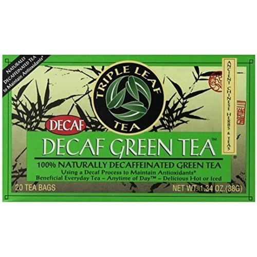 Triple Leaf Tea Decaffeinated Green Tea - 20 Tea Bags