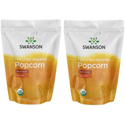 Swanson Certified Organic Popcorn 1 Lb 8 Oz Pkg 2 Pack
