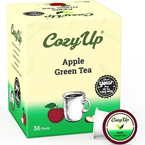Cozyup Apple Fruit Green Tea Pods For Keurig K-cup Brewers, 36-count