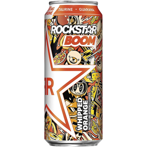 Rockstar Energy Drink Boom Whipped Orange, 16 Fl Oz (pack Of 12)