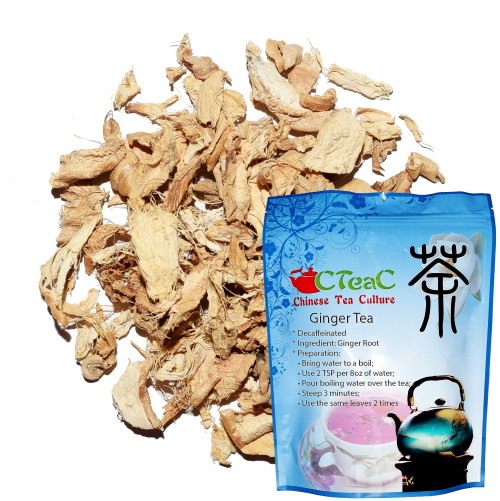 Chinese Tea Culture Ginger Tea, Decaffeinated, Aromatic And Spicy, Loose Leaf Tea - 2oz
