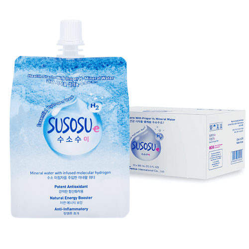 Susosu Hydrogen Water (10.5 Fl Oz, Case Of 20), Fully Functional Mineral Water,  Hydrating Hydrogen-infused Drink With Antioxidants