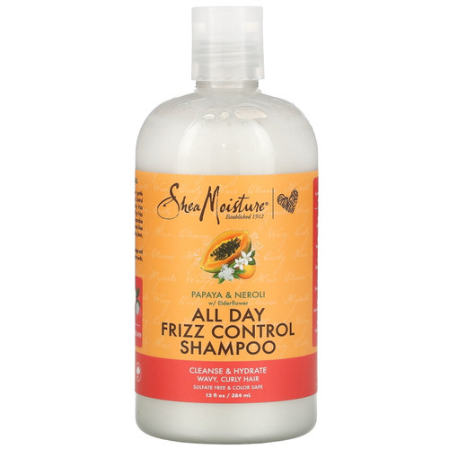 All Day Frizz Control Shampoo, Papaya & Neroli With Elderflower, 13 Fl Oz (384 Ml), Sheamoisture