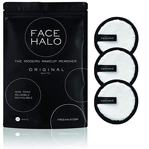 Face Halo | Makeup Remover Pads, Round Makeup Remover Pads Heavy Masks - Microfiber Makeup Remover Wipes Shadow, Foundation (original Pack)