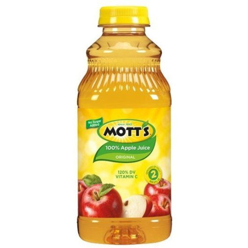Motts 100 Percent Original Apple Juice, 32 Fluid Ounce -- 12 Per Case.
