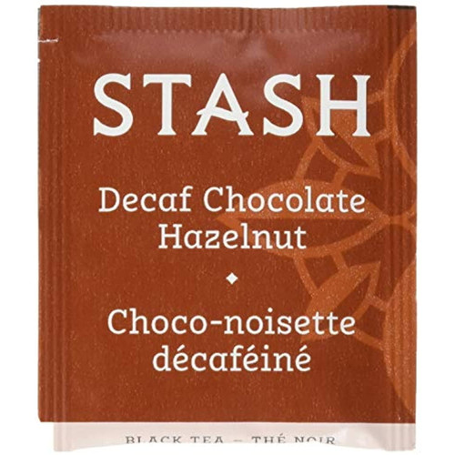 Stash Tea Decaf Chocolate Hazelnut Black Tea, Box Of 100 Tea Bags