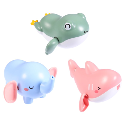 Hemoton 3pcs Wind-up Bathtub Baby Bath Toys Swimming Pool Water Toys For Toddlers