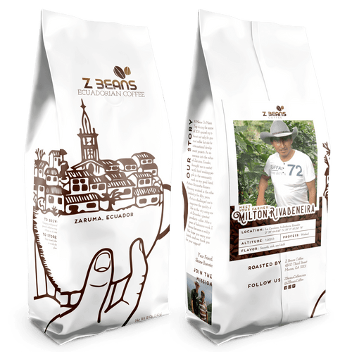 Whole Bean, Ecuadorian Coffee - Milton Rivadeneira's Plantation - Natural Processed