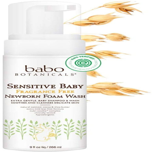 "bctlyinc Sensitive Baby Newborn Foam Wash With Natural Oat Preotein And Organic Calendula, Unscented 9 Fl Oz"