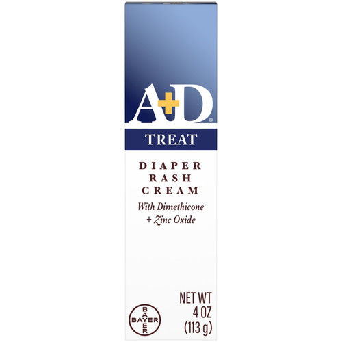 A+d Treat Diaper Rash Cream, Baby Skin Care With Zinc Oxide, 4 Oz Tube