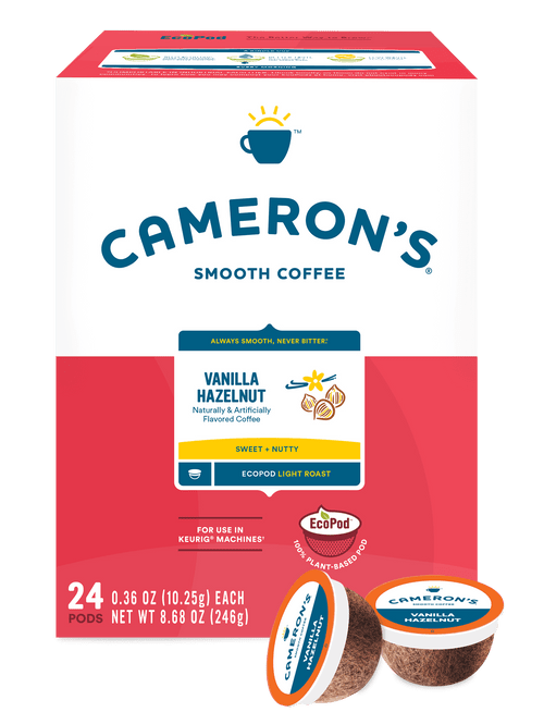 Cameron's Coffee Vanilla Hazelnut Flavored K-cup Pods, Light Roast, 24 Count For Keurig Brewers