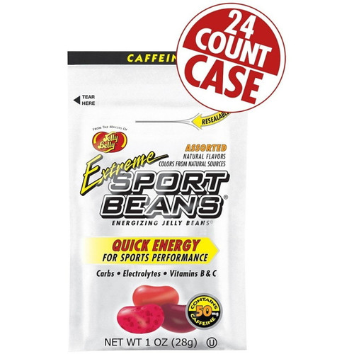 Jelly Belly Extreme Sport Beans Jelly Beans With Caffeine, Assorted Flavors 24-pack