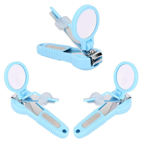 Nail Clippers, Built-in File, Nail Clipper Magnifying Glass Catch Tray, Babies, Toddlers, Seniors - Lot Of 3