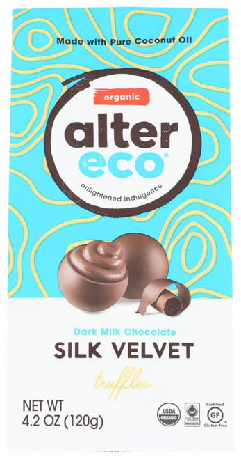 Alter Eco Organic Velvet Truffles Dark Milk Chocolate 4.2 Oz Pack Of 3