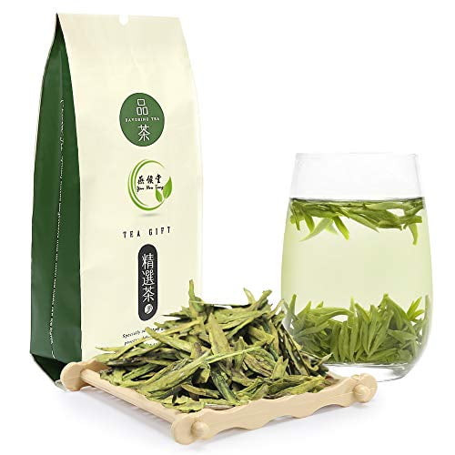 Yan Hou Tang Organic Chinese Longjing West Lake Dragon Well Green Tea Loose Leaves 250 Gram Morning Afternoon Tea Best For Detox