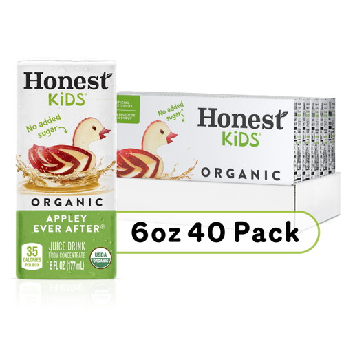 (5 Pack)honest Kids Organic Juice Drink, 6 Fl Oz, 8 Count