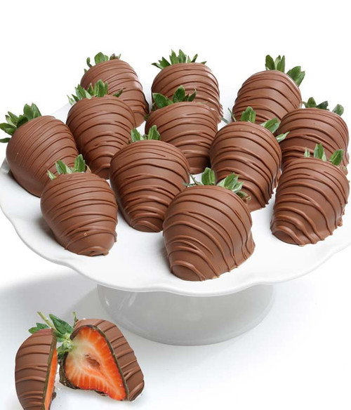 From You Flowers - Belgian Milk Chocolate Covered Strawberries - 12 Pieces