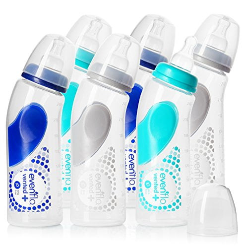Evenflo Feeding Advanced Angled Vented Bottles, 9 Ounce (pack Of 6)
