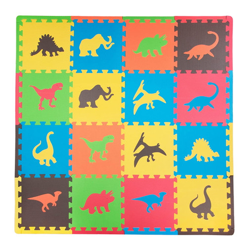 Tadpoles Dinosaurs Foam Play Mat Set, 16 Pieces