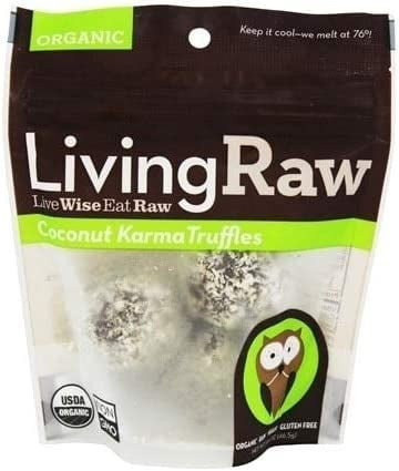 Living Raw Organic Truffles Gluten Free Coconut Karma -- 1.64 Oz