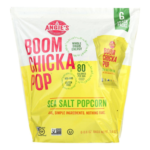 Popcorn - Boomchickapop - Sea Salt - Case Of 4 - 6/.6 Oz