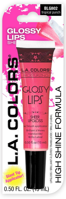 L.a. Colors Sheer Tube Glossy Lips, Tropical Punch, 0.50 Fl Oz