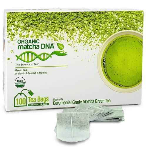 Matcha Teabags Matchadna Certified Organic Matcha Green Tea - 100 Tea Bags