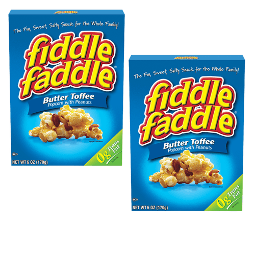 Fiddle Faddle Butter Toffee Popcorn With Peanut, Sweet Salty & Delicious Popped Corn Great For Snack Movie Nights Halloween Trick Or Treats Holiday Festivals Parties On The Go Snacks 6oz Pack Of 2