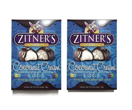Zitners Coconut Cream Chocolate Covered Eggs - 2 Pack