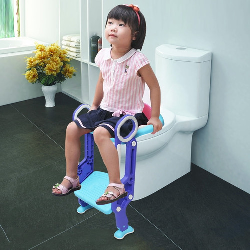 Kids Potty Training Seat With Step Stool Ladder For Child Toddler Toilet Chair (weight Capacity:165 Lb )