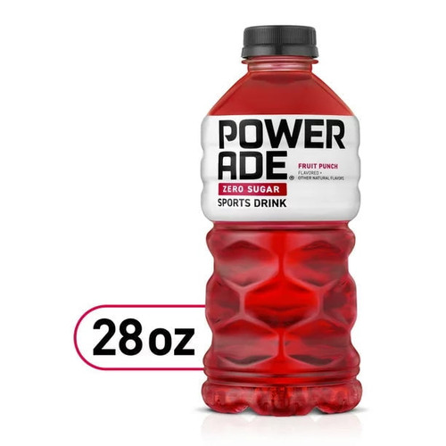 Powerade Zero Sugar Fruit Punch, 28 Fl Oz, Pack Of 8