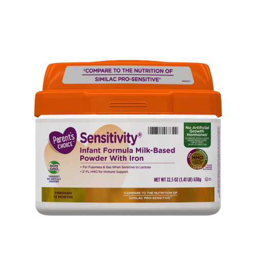 Parent's Choice Sensitivity Baby Formula Powder With Iron, 22.5 Oz Tub
