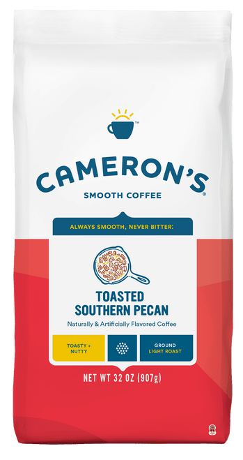 Cameron's Coffee Toasted Southern Pecan Ground Coffee, Light Roast, 32 Oz