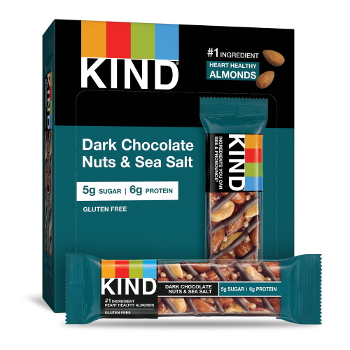 Kind Bars, Dark Chocolate Nuts & Sea Salt, 12 Bars, Gluten Free