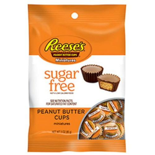 Reeses Peanut Butter Cup Miniatures, Sugar Free, 3-ounce Bag (pack Of 12)