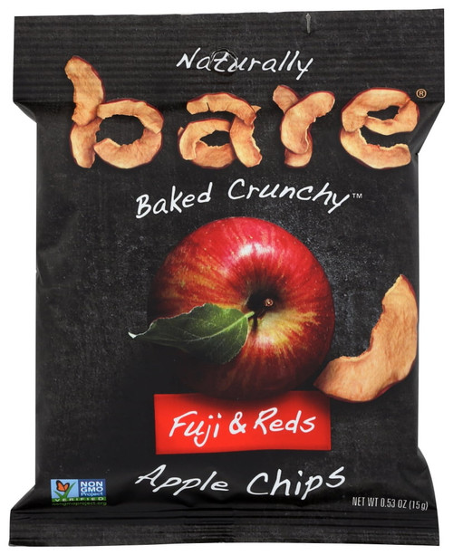 Bare Fruit All Natural Crunchy Apple Chips - Fuji Red - Case Of 24