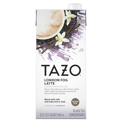 Tazo London Fog Latte Iced Tea Concentrate, Black Tea, 32 Oz Carton