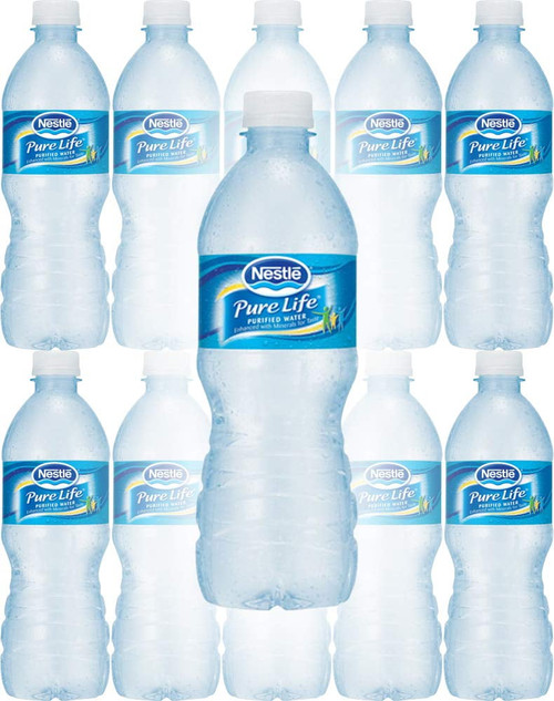 Nestle Water, Pure Life, Purified Water, 16.9 Fl Oz Bottle (pack Of 10, Total Of 169 Fl Oz)