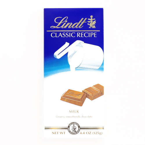 Lindt Classic Recipe Milk Chocolate Bar 	4.4 Oz Each (3 Items Per Order, Not Per Case)