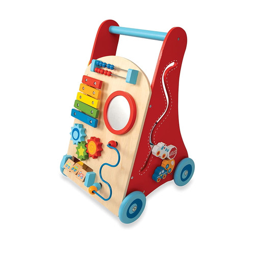 Wooden Baby Walker With Interactive Features For Early Development, Promotes Walking, Motor Skills, And Creativity