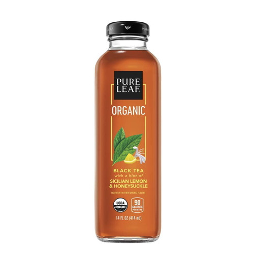 Pure Leaf, Organic Iced Tea, Sicilian Lemon & Honeysuckle, 14oz Bottles (pack Of 8) (packaging May Vary)